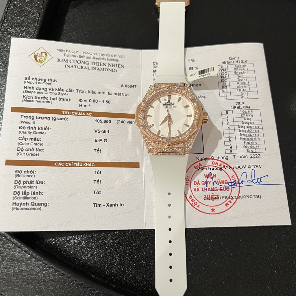 Hublot Orlinski KingGold Pave Full Natural Diamond Rep 1:1 APS 40mm White Dial